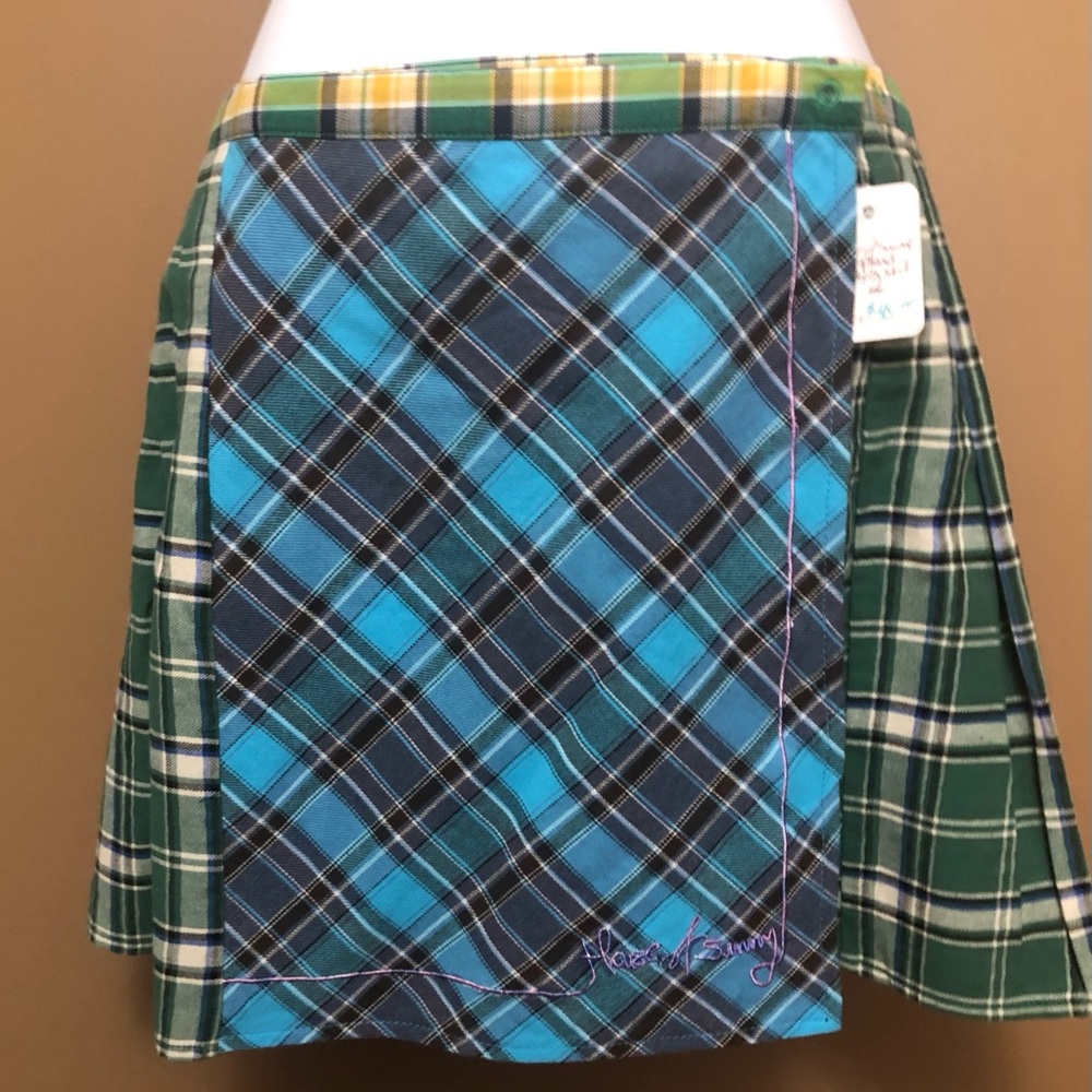House of Sunny Plaid Skirt